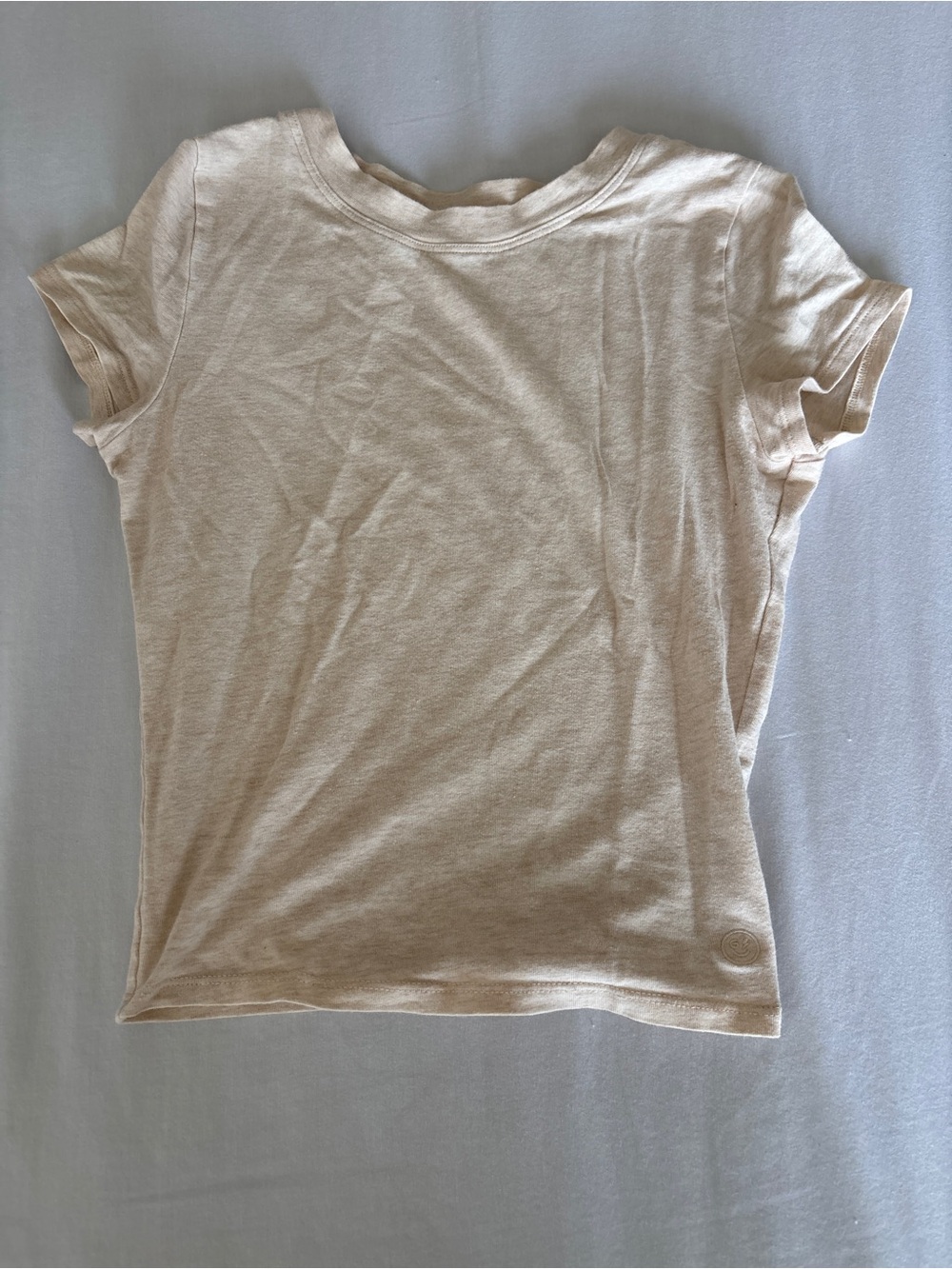Gilly Hicks Short Sleeve Crew Tee in Light Beige